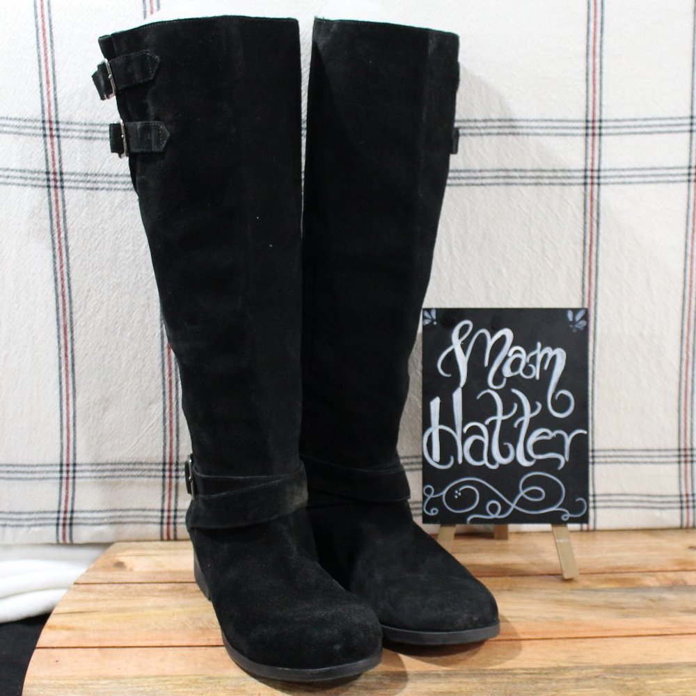 Eileen Fisher Tall Suede Buckle Boots